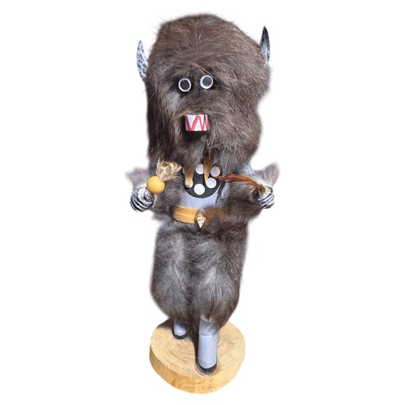 Native‎ American Buffalo Kachina Doll Figurine Detachable Mask Signed E.Jimmie - Picture 2 of 6